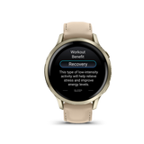 Garmin Venu 4 – 41 mm Lunar Gold with Bone Silicone Band and Light Sand Leather Band