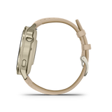 Garmin Venu 4 – 41 mm Lunar Gold with Bone Silicone Band and Light Sand Leather Band