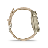 Garmin Venu 4 – 41 mm Lunar Gold with Bone Silicone Band and Light Sand Leather Band