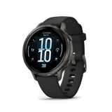 Garmin Venu 4 – 41 mm Slate with Black Silicone Band