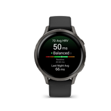 Garmin Venu 4 – 41 mm Slate with Black Silicone Band