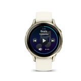 Garmin Venu 4 – 41 mm Lunar Gold with Bone Silicone Band