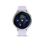 Garmin Venu 4 – 41 mm Silver with Periwinkle Silicone Band