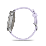 Garmin Venu 4 – 41 mm Silver with Periwinkle Silicone Band