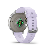 Garmin Venu 4 – 41 mm Silver with Periwinkle Silicone Band