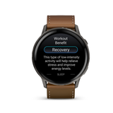 Garmin Venu 4 – 45 mm Slate with Black Silicone Band and Brown Leather Band