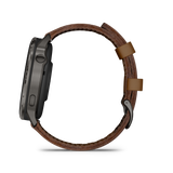 Garmin Venu 4 – 45 mm Slate with Black Silicone Band and Brown Leather Band