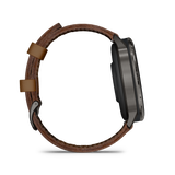 Garmin Venu 4 – 45 mm Slate with Black Silicone Band and Brown Leather Band