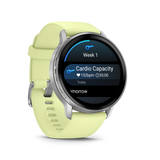 Garmin Venu 4 – 45 mm Silver with Citron Silicone band