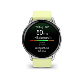 Garmin Venu 4 – 45 mm Silver with Citron Silicone band