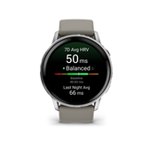 Garmin Venu 4 – 45 mm  Silver with Silver Gray Silicone Band