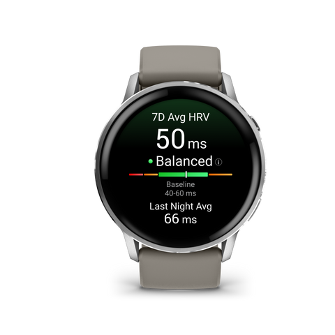 Garmin Venu 4 – 45 mm  Silver with Silver Gray Silicone Band