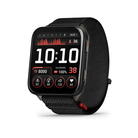 Garmin Venu X1 Black with Slate Titanium Caseback and Black ComfortFit Nylon Band
