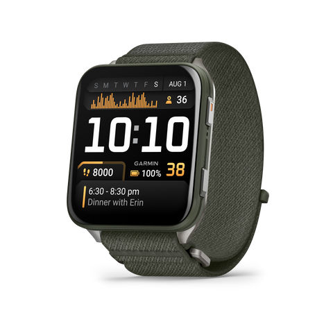 Garmin Venu X1 Moss with Titanium Caseback and Moss ComfortFit Nylon Band
