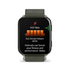 Garmin Venu X1 Moss with Titanium Caseback and Moss ComfortFit Nylon Band