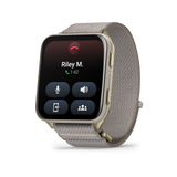 Garmin Venu X1 Soft Gold with Titanium Caseback and French Gray Nylon Band