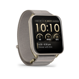 Garmin Venu X1 Soft Gold with Titanium Caseback and French Gray Nylon Band