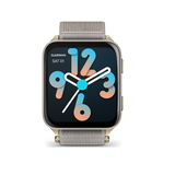 Garmin Venu X1 Soft Gold with Titanium Caseback and French Gray Nylon Band