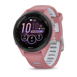 Forerunner 265S  Black Bezel with Light Pink Case and Light Pink Whitestone Silicone Band