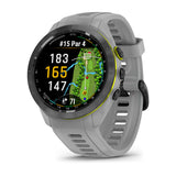 Garmin Approach S70, 42 mm, Black/Amp Yellow Ceramic Bezel with Powder Gray Silicone Band