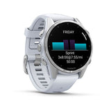Garmin fenix 8, 43 mm, AMOLED, Silver with Whitestone Silicone Band