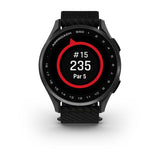 Garmin Approach S50, Slate Aluminum Bezel with Black Nylon Band