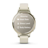 Garmin Lily 2 Active, Lunar Gold with Bone Silicone Band