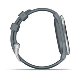 Garmin Approach S44, Silver Aluminum Bezel with Twilight Silicone Band