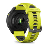 Garmin Forerunner 965, Carbon Gray DLC Titanium Bezel with Black Case and Amp Yellow/Black Silicone Band
