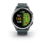 Garmin Approach S44, Silver Aluminum Bezel with Twilight Silicone Band