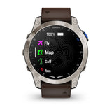 Garmin D2 Mach 1, Aviator Smartwatch with Oxford Brown Leather Band