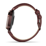 Garmin Lily 2 Classic, Dark Bronze with Mulberry Leather Band