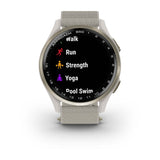 Garmin Approach S50, Cream Gold Aluminum Bezel with Ivory Nylon Band