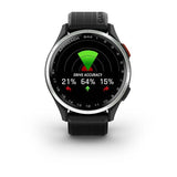 Garmin Approach S44, Silver Aluminum Bezel with Black Silicone Band