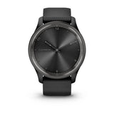 Garmin vívomove Trend, Slate Stainless Steel Bezel with Black Case and Silicone Band