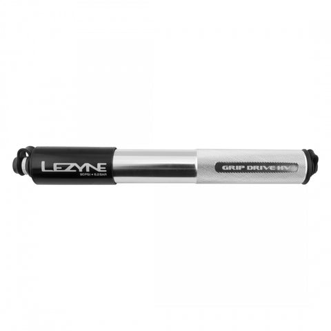 Lezyne, Grip Drive HV, Pump, ABS Flip Chuck, 90PSI, Silver, M, 231mm