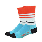 DeFeet, Aireator 6'', Socks, Light Blue/Poinciana, M, Pair