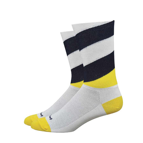 DeFeet, Aireator 6'', Socks, White/Yellow/Blue, M