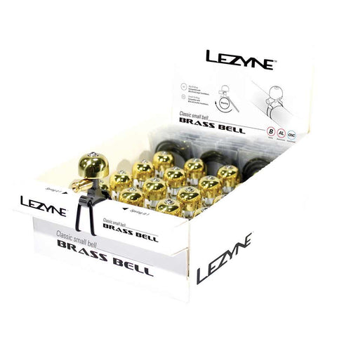 Lezyne, Classic Brass, Bell, Brass/Black, Small, 16pcs