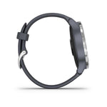Garmin, Venu, Watch, Watch Color: Black/ Grey, Wristband: Granite Blue - Silicone, 010-02173-01
