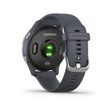 Garmin, Venu, Watch, Watch Color: Black/ Grey, Wristband: Granite Blue - Silicone, 010-02173-01