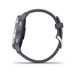 Garmin, Venu, Watch, Watch Color: Black/ Grey, Wristband: Granite Blue - Silicone, 010-02173-01