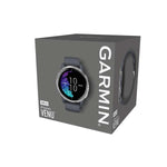 Garmin, Venu, Watch, Watch Color: Black/ Grey, Wristband: Granite Blue - Silicone, 010-02173-01