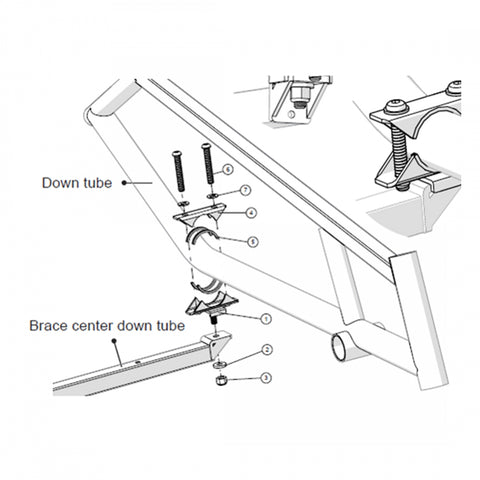 Bike Sun Skr Sidebyside Kit Kickstand Adpter Set Gy