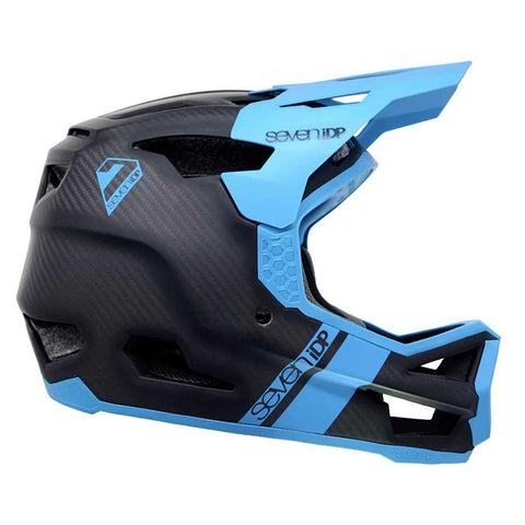 7iDP, Project 23 Carbon, Full Face Helmet, Raw Carbon/Gloss Electric Blue, XXL, 63 - 64cm