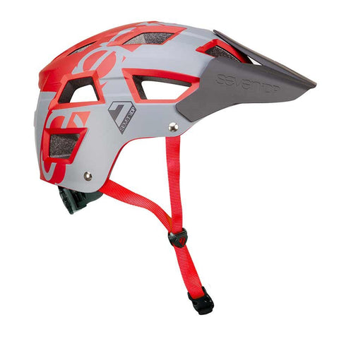 7iDP, M5, Helmet, Grey/Metallic Dark Red, SM, 54 - 58cm