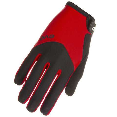 EVO, Palmer Comp Trail, Full Finger Gloves, Unisex, Black/Red, S, Pair