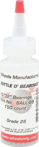 Wheels Manufacturing Grade 25 5/32 Loose Ball Bearing Bottle of 150