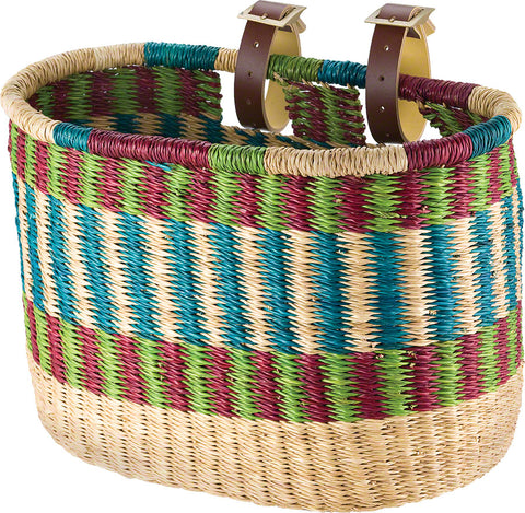 House of Talents Oblong Bike Front Basket Assorted Colors