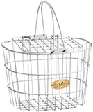 Nantucket Surfside Adult Wire D Handlebar Basket Basket With Lid White